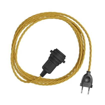 SnakeTwisted para lámpara Lámpara enchufable tejido trenzado