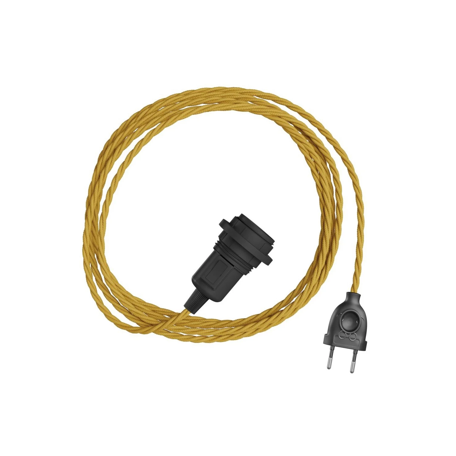 SnakeTwisted para lámpara Lámpara enchufable tejido trenzado
