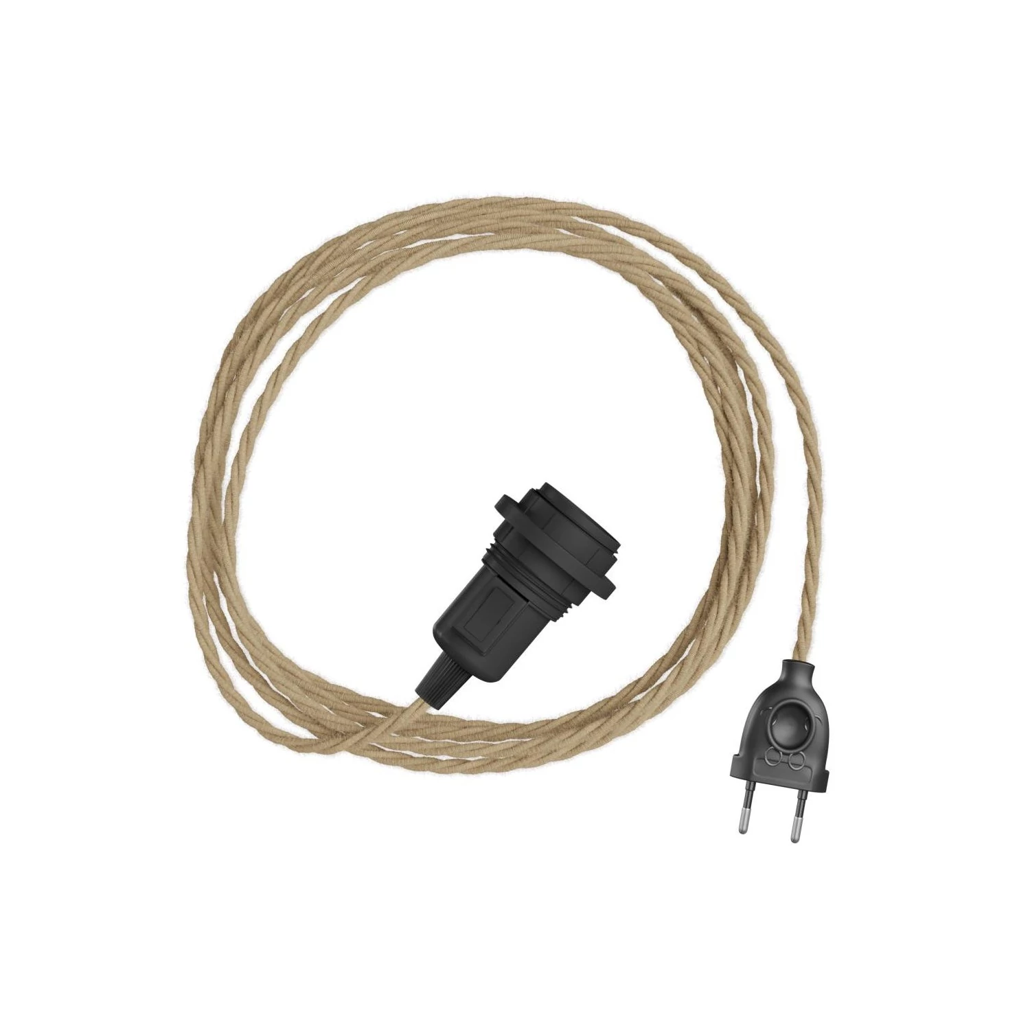 SnakeTwisted para lámpara Lámpara enchufable tejido trenzado