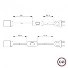 SnakeBis Cable trenzado portalámparas cable tejido trenzado