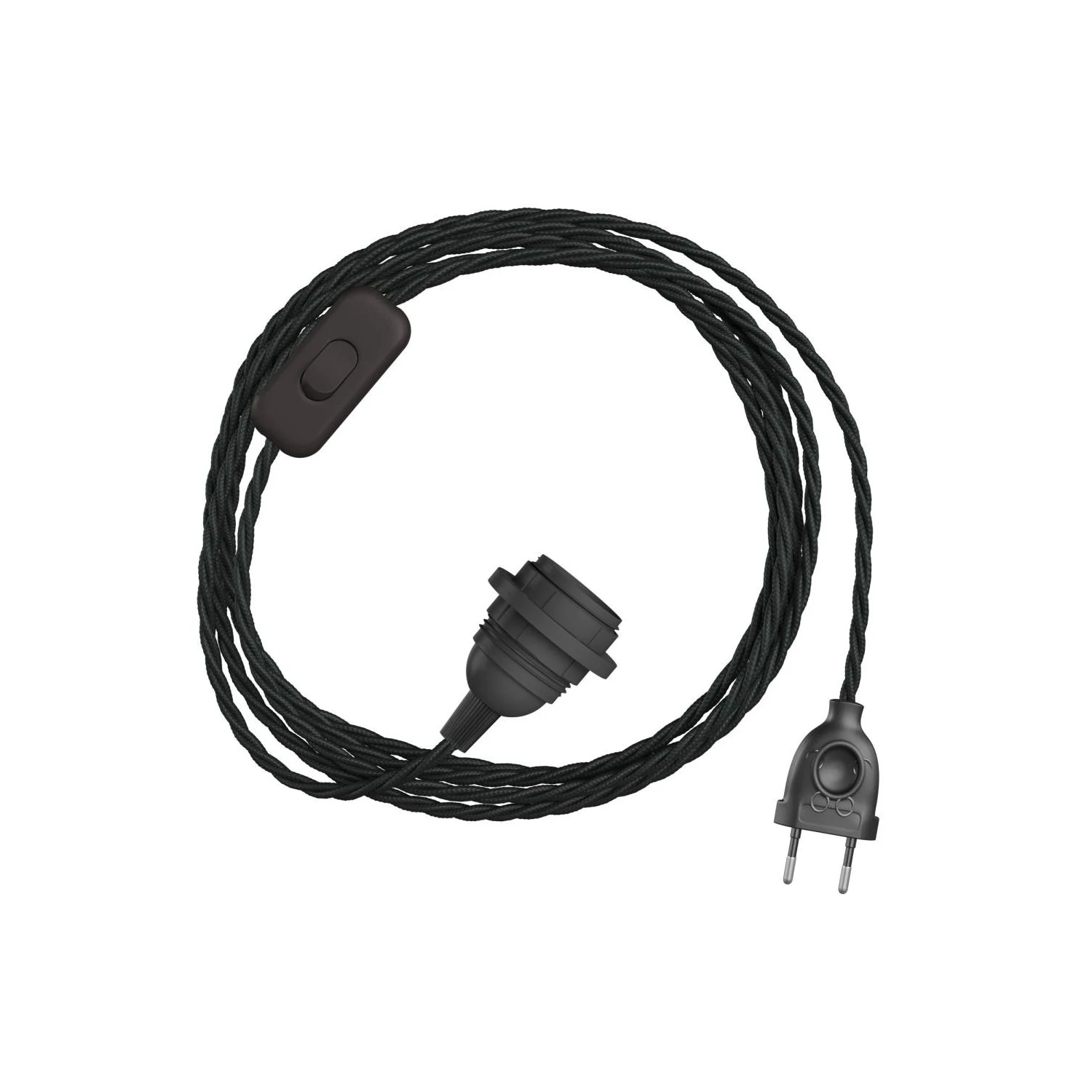 Enchufe lámpara SnakeBis Twisted pantalla cable trenzado