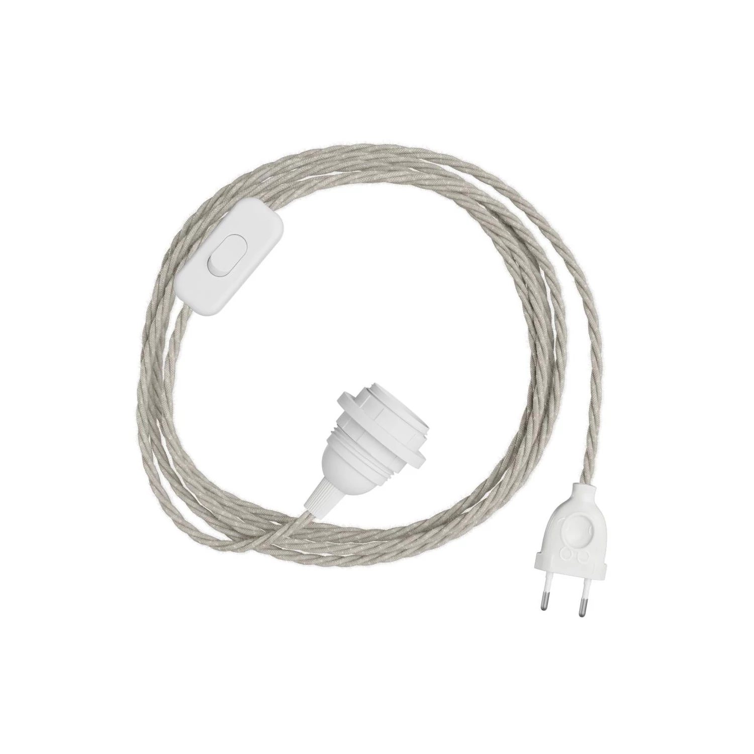 Enchufe lámpara SnakeBis Twisted pantalla cable trenzado