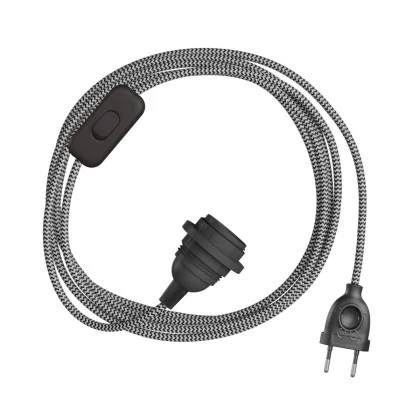 Pantalla enchufable SnakeBis Zig-Zag cable tela Zig-Zag