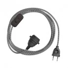 Pantalla enchufable SnakeBis Zig-Zag cable tela Zig-Zag