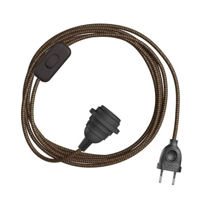 Pantalla enchufable SnakeBis Zig-Zag cable tela Zig-Zag