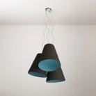 Lámpara Trittico con pantalla de tela