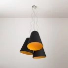 Lámpara Trittico con pantalla de tela