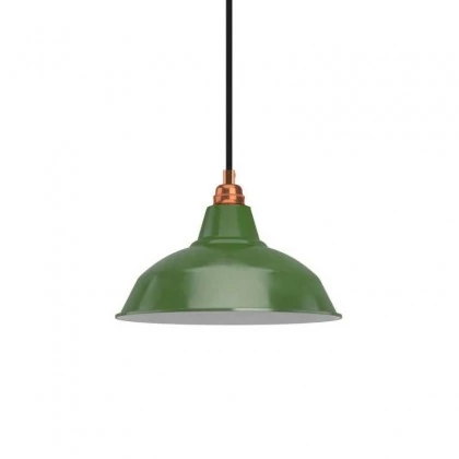 Lámpara estilo Industrial con pantalla de metal esmaltada