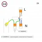 Kit de conexión WAGO para cable 2x para rosetón de 1 agujero