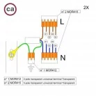 Kit de conexión WAGO para cable 2x para Rosetón a 4 agujeros