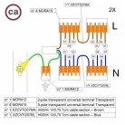 Kit de conexión WAGO para cable 2x para Rosetón a 7 agujeros