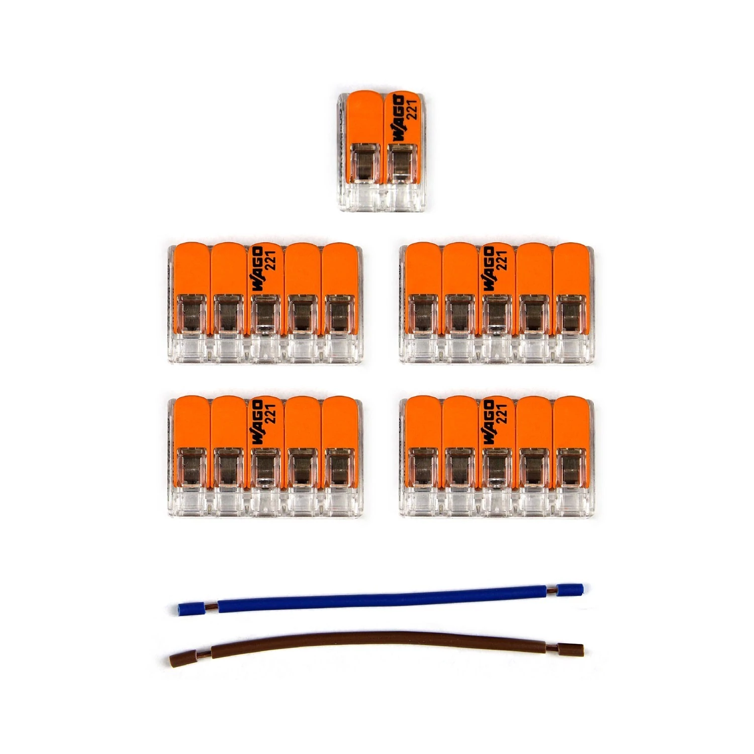 Kit de conexión WAGO para cable 2x para Rosetón a 7 agujeros