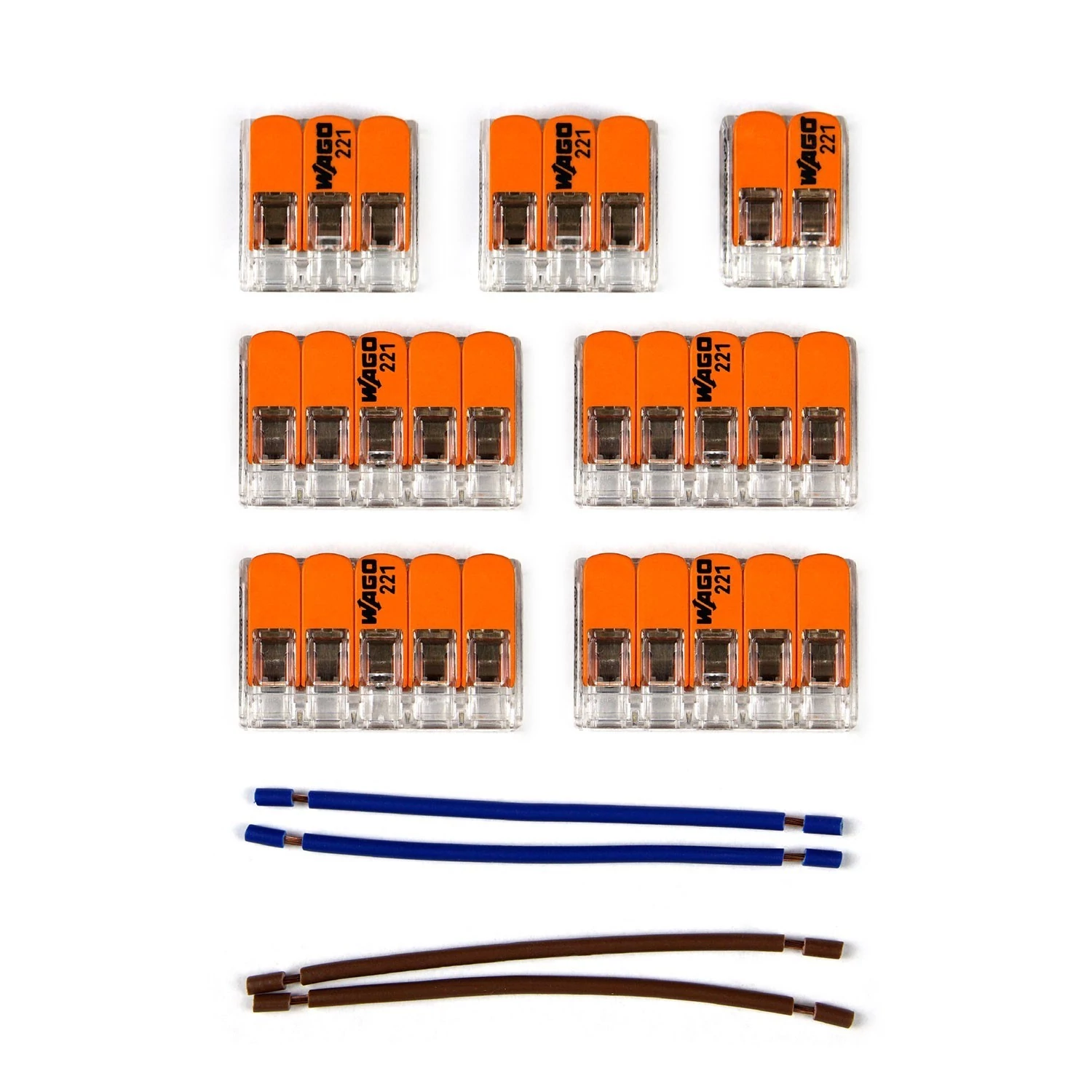 Kit de conexión WAGO para cable 2x para Rosetón a 8 agujeros