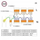 Kit de conexión WAGO para cable 2x para Rosetón a 9 agujeros