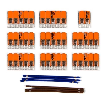 Kit de conexión WAGO para cable 2x para Rosetón a 13 agujeros