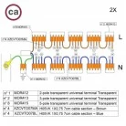 Kit de conexión WAGO para cable 2x para Rosetón a 14 agujeros