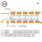 Kit de conexión WAGO para cable 2x para Rosetón a 15 agujeros