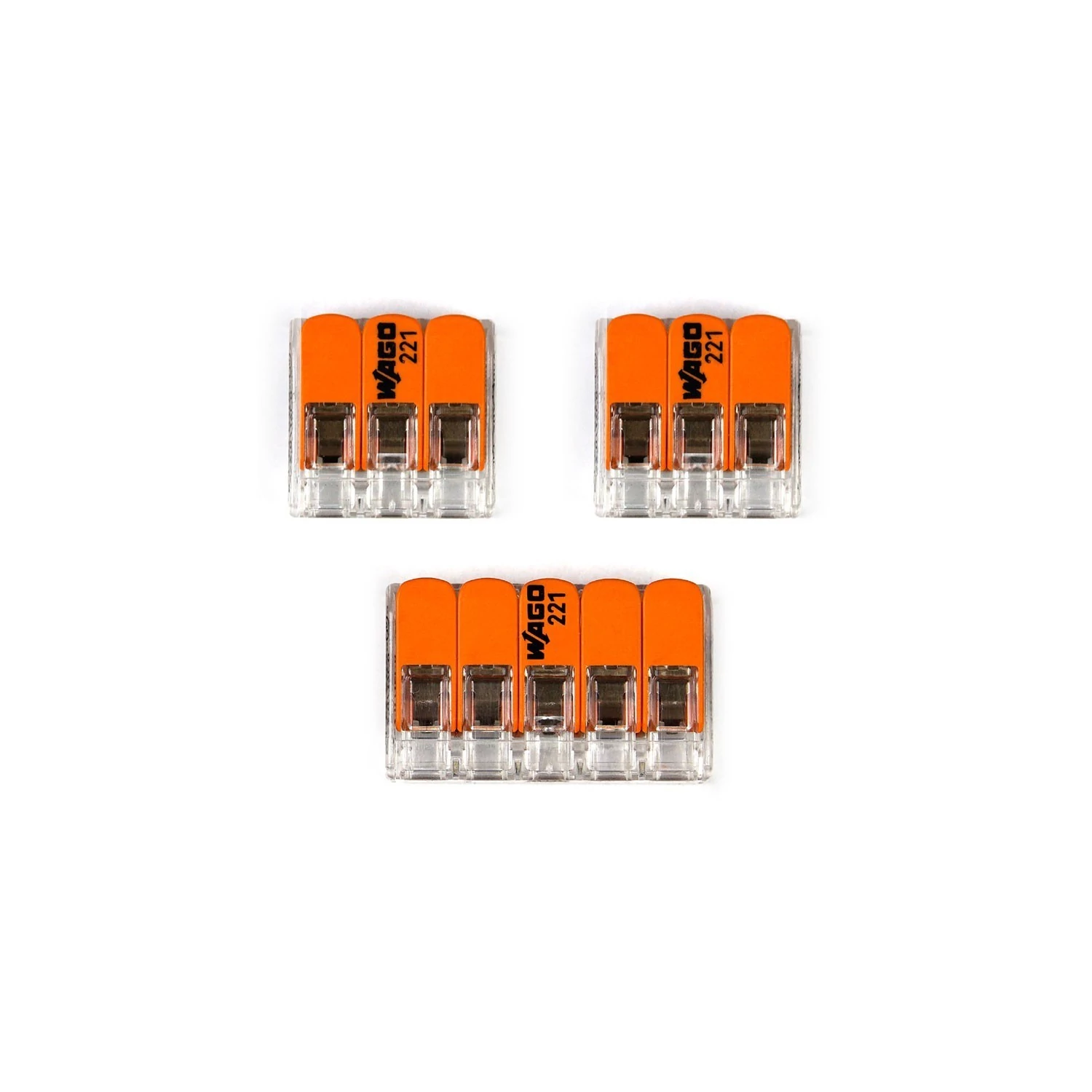Kit de conexión WAGO para cable 3x para Rosetón de 2 agujeros