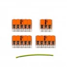 Kit de conexión WAGO para cable 3x para Rosetón de 4 agujeros