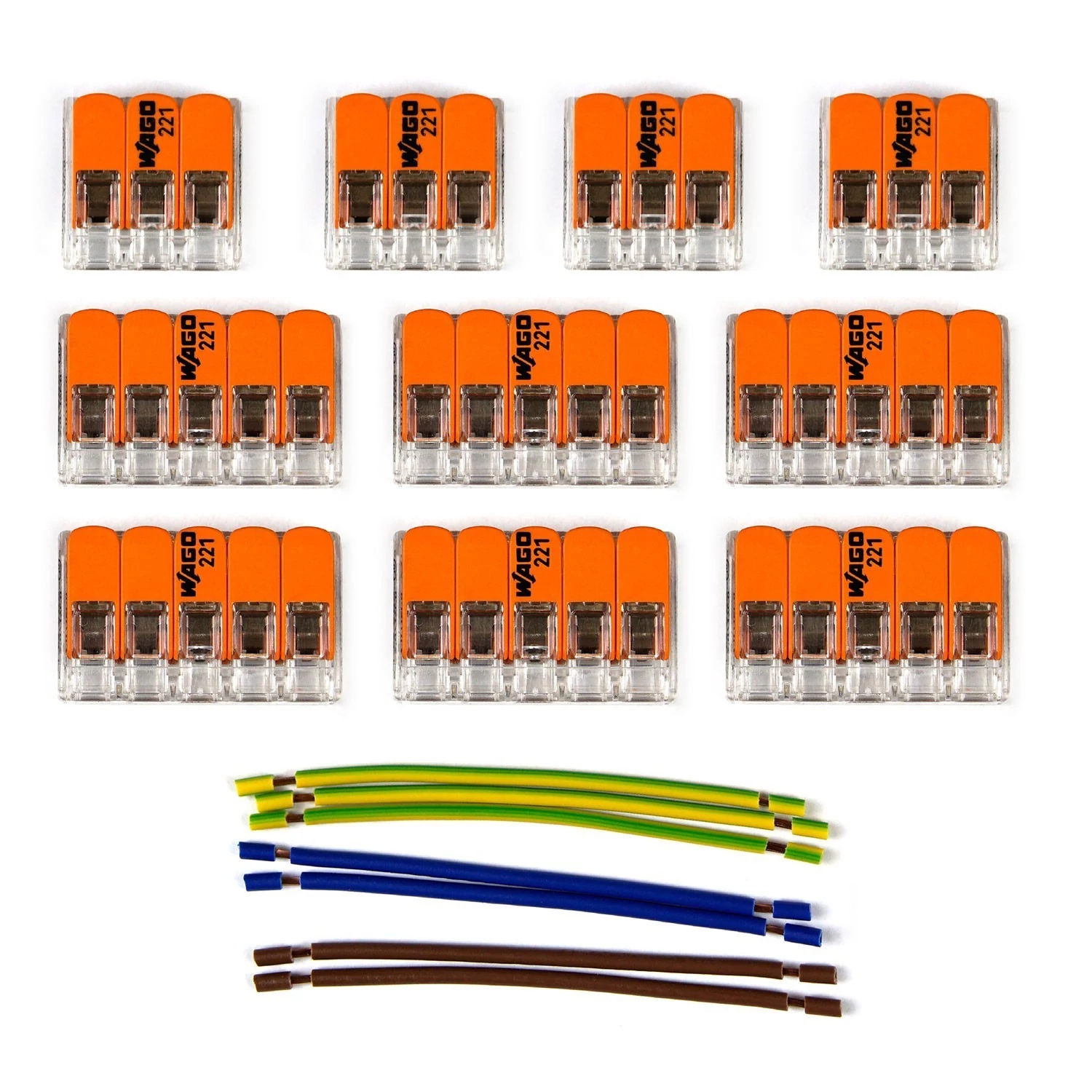 Kit de conexión WAGO para cable 3x para Rosetón de 8 agujeros