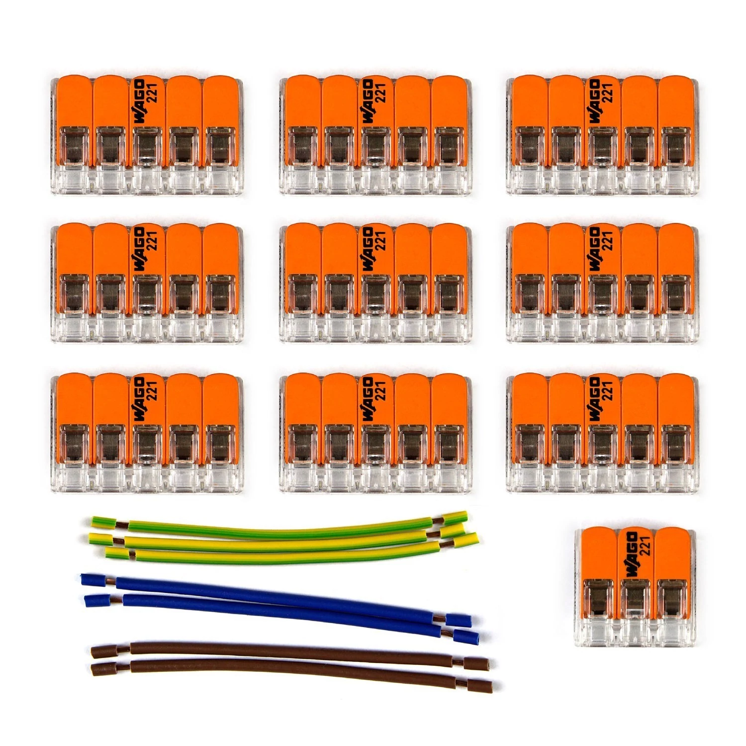 Kit de conexión WAGO para cable 3x para Rosetón a 10 agujeros