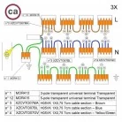 Kit de conexión WAGO para cable 3x para Rosetón a 12 agujeros