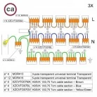 Kit de conexión WAGO para cable 3x para Rosetón a 14 agujeros
