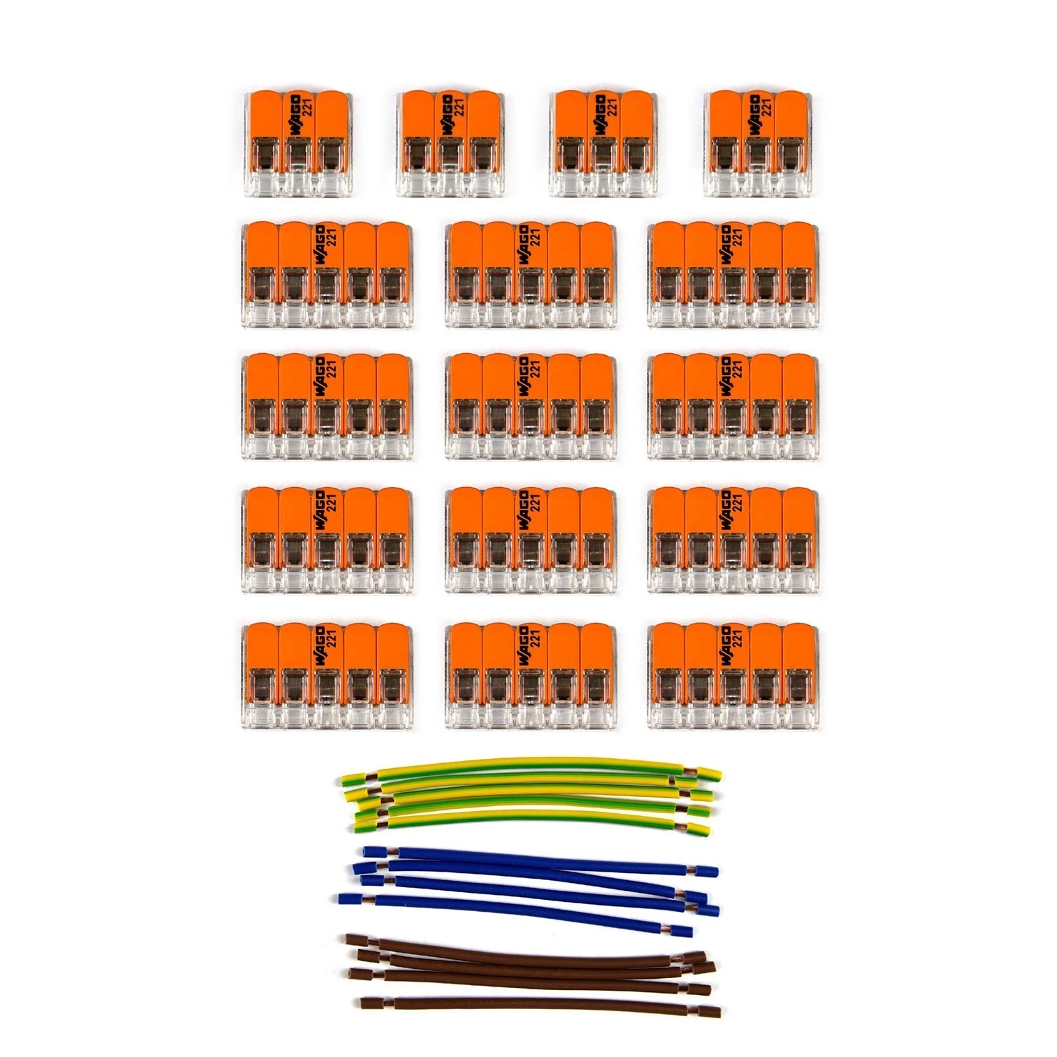 Kit de conexión WAGO para cable 3x para Rosetón a 14 agujeros
