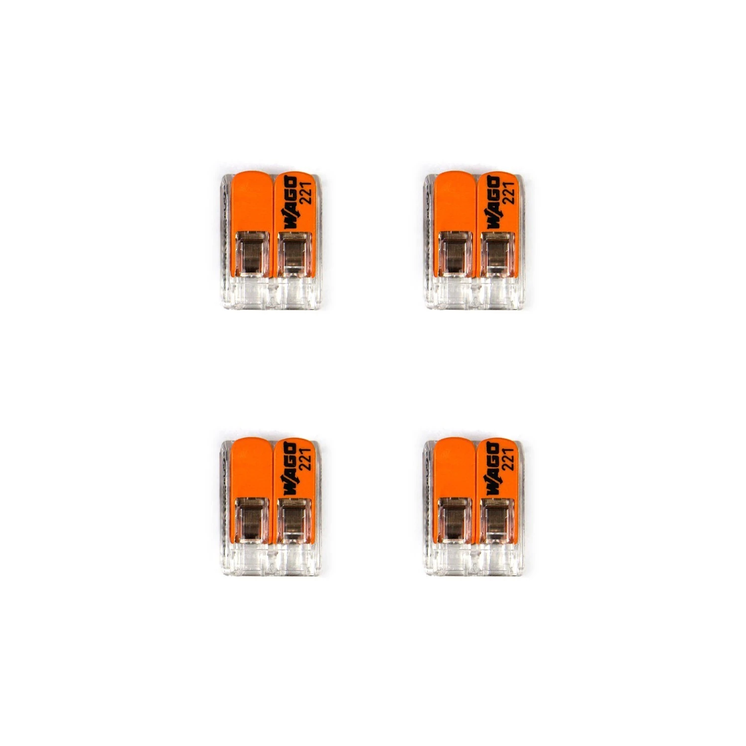 Kit Wago para mini rosetón con interruptor para cable 2x
