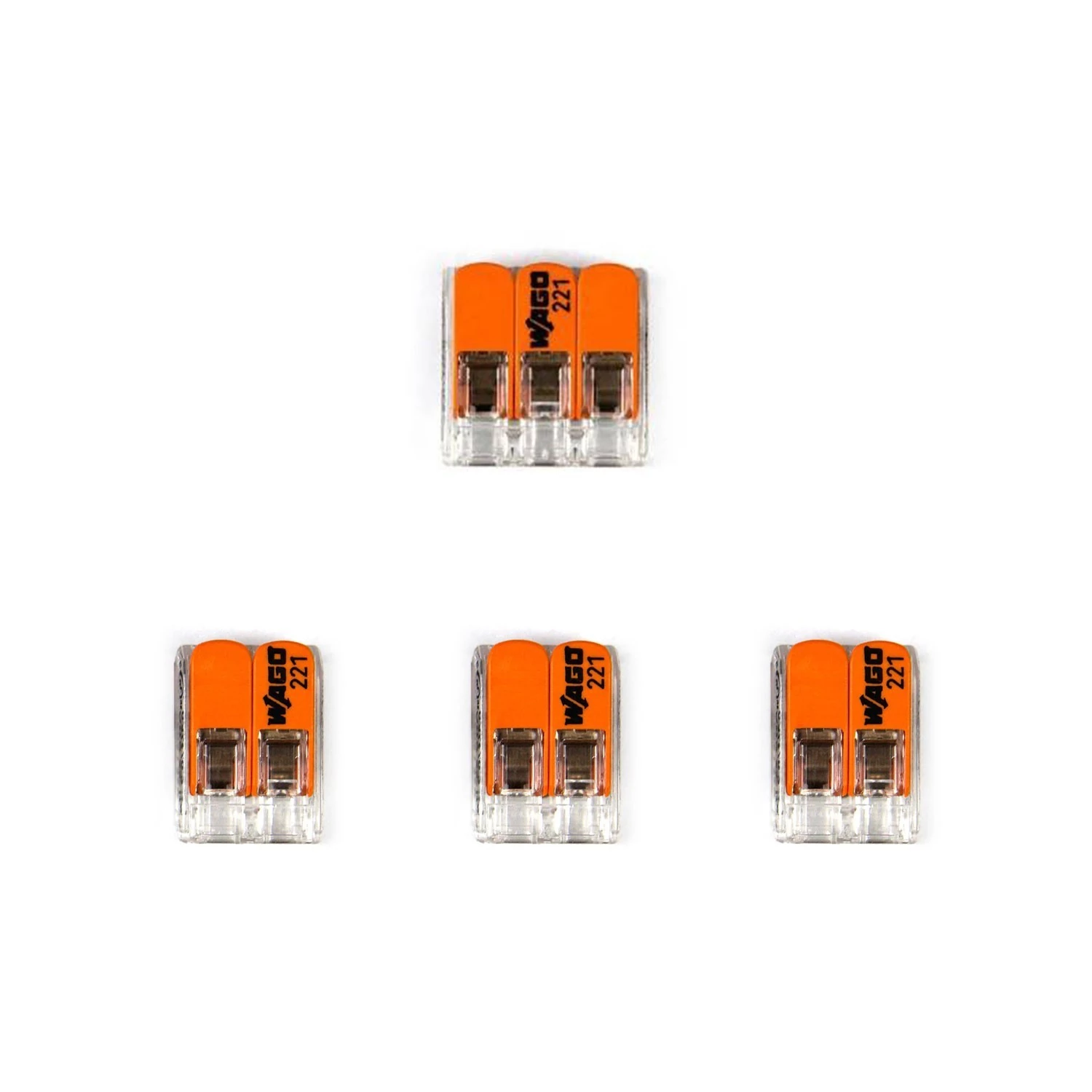 Kit Wago para mini rosetón con interruptor para cable 3x