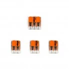 Kit Wago para mini rosetón con interruptor para cable 3x