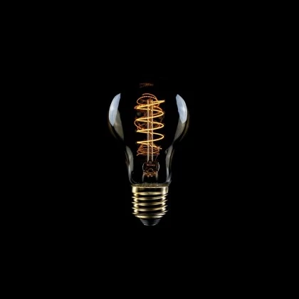 C03 - Bombilla LED A60 dorada filamento en espiral
