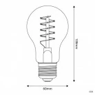 C03 - Bombilla LED A60 dorada filamento en espiral