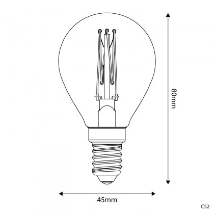 C52 - Bombilla LED G45 dorada