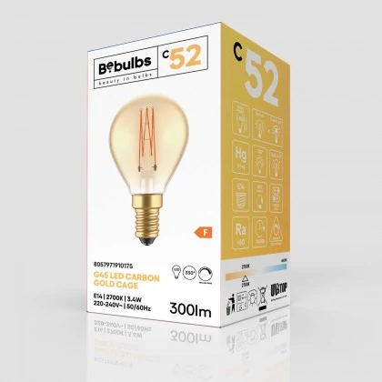 C52 - Bombilla LED G45 dorada