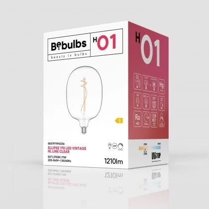 Ellipse 170 clara - Bombilla LED transparente High Flux