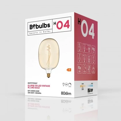 Ellipse 170 - Bombilla LED dorada High Flux