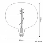 Ellipse 220 Dorada - Bombilla LED High Flux dorada