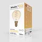 Bombilla LED  C02 filamento espiral G45 dorado