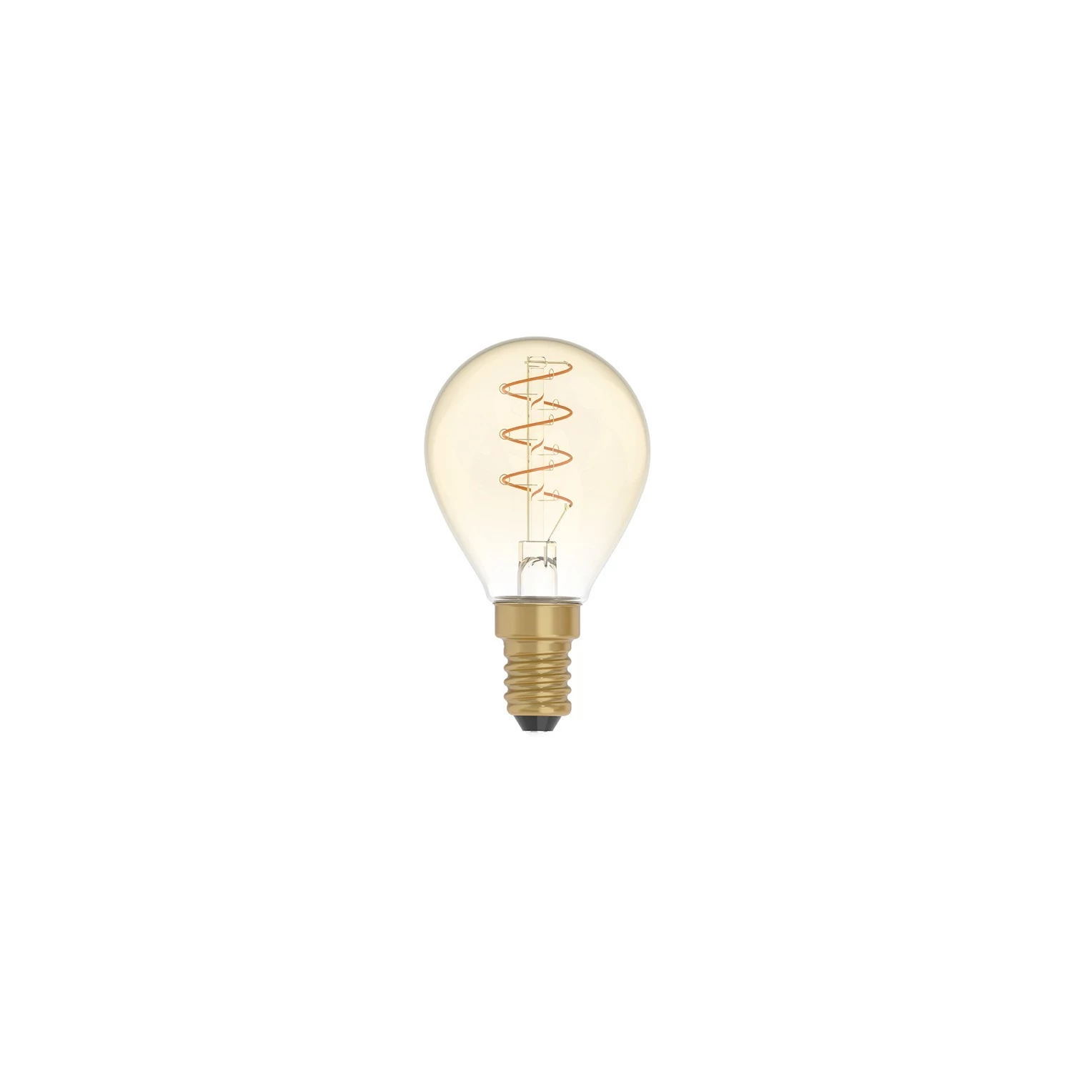 Bombilla LED  C02 filamento espiral G45 dorado