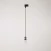 Lámpara colgante de carril vintage con cable trenzado