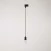 Lámpara colgante de carril vintage con cable trenzado