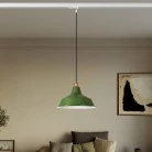 Lámpara industrial con pantalla metálica para carril