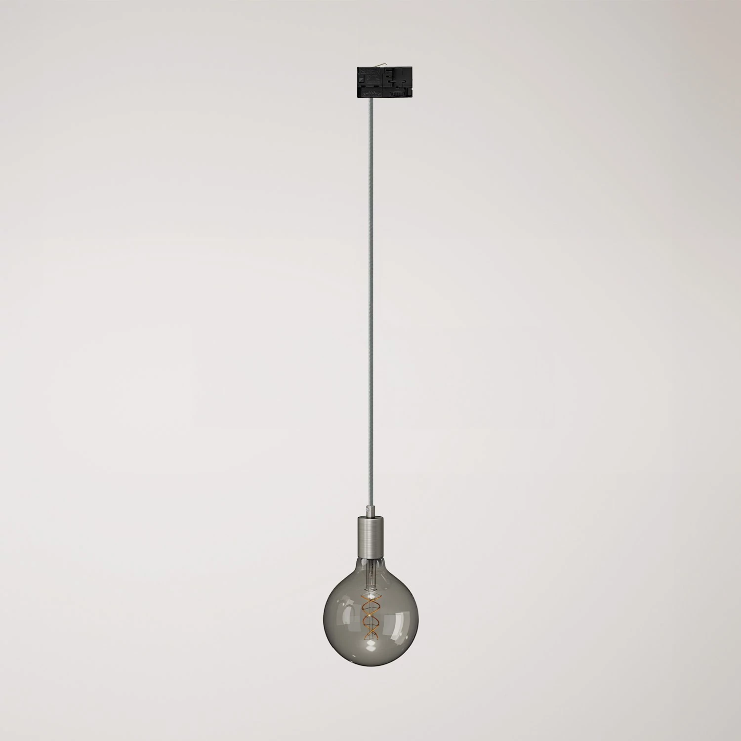 Lámpara industrial de metal con adaptador para carril.