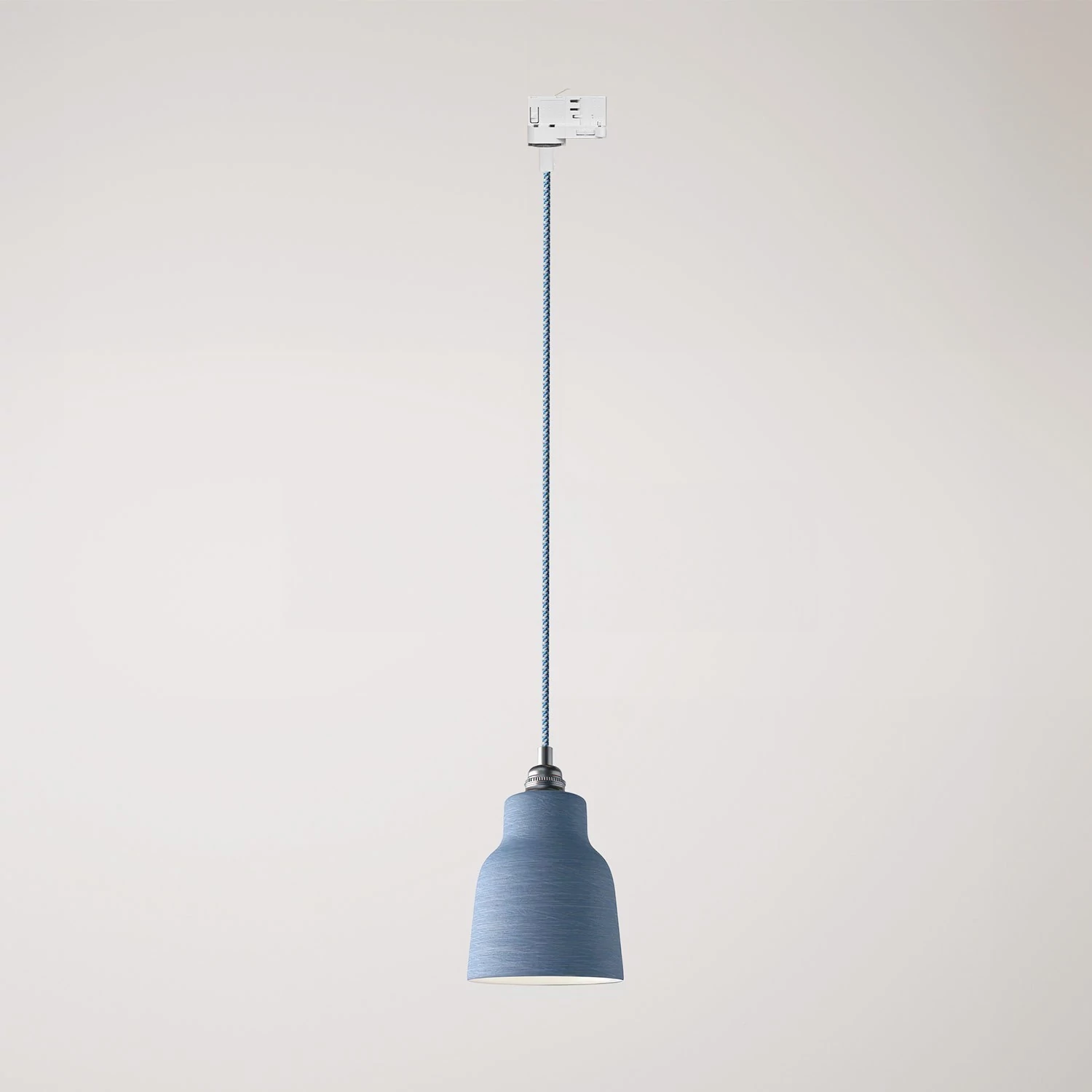 Lámpara con pantalla de cerámica y adaptador para carril