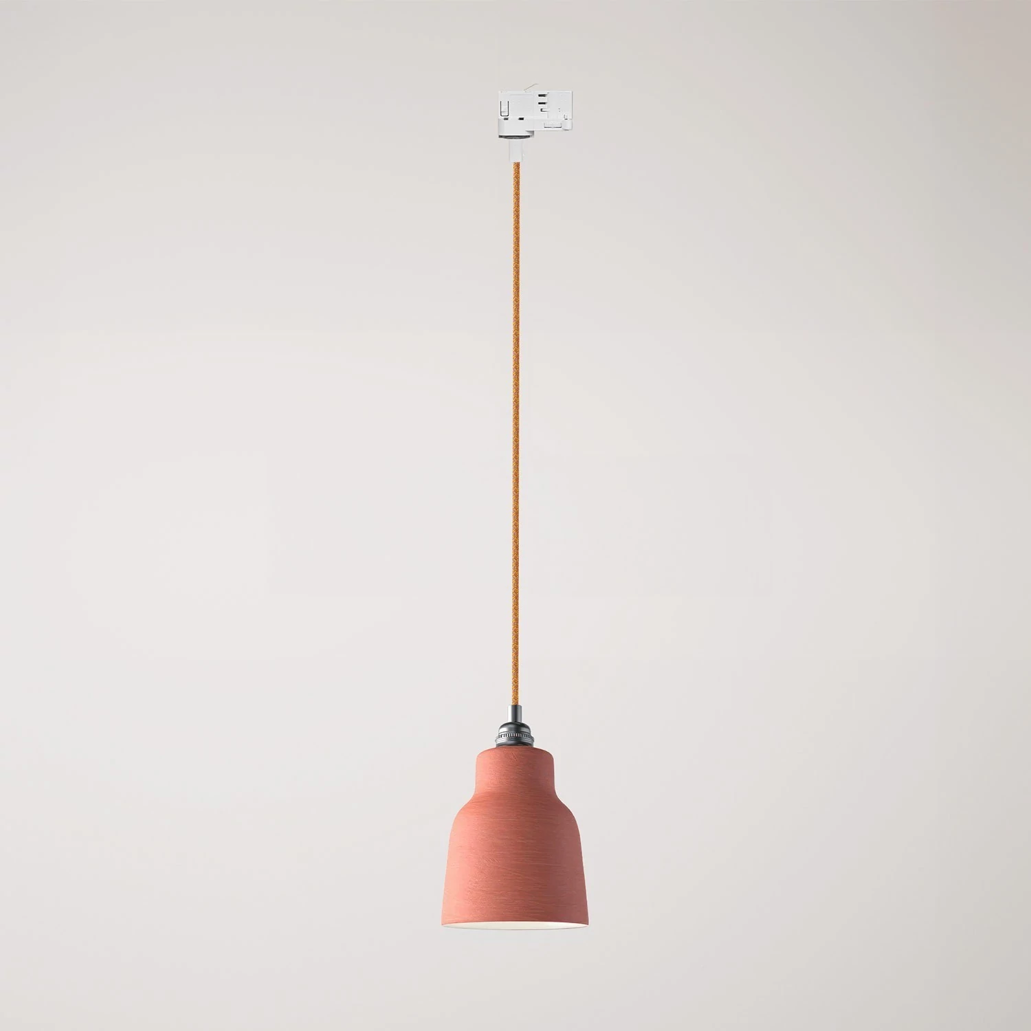 Lámpara con pantalla de cerámica y adaptador para carril