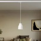 Lámpara con pantalla de cerámica y adaptador para carril