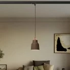 Lámpara con pantalla de cerámica y adaptador para carril