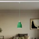 Lámpara con pantalla de cerámica y adaptador para carril
