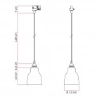 Lámpara con pantalla de cerámica y adaptador para carril